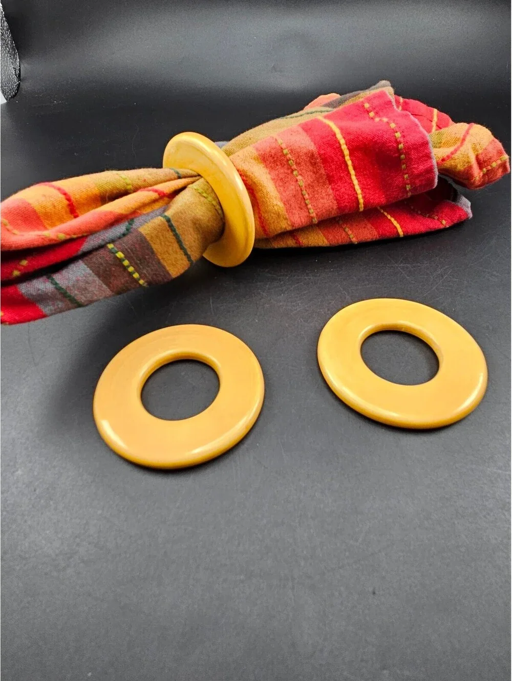 Tabletops Unlimited Carnival Ceramic Napkin Rings - Set of 12